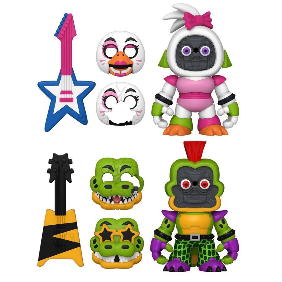 Five Nights at Freddy's: Security Breach - Glamrock Chica & Montgomery Gator Snap Figure 2-Pack Snaps! by Funko | Titan Pop Culture