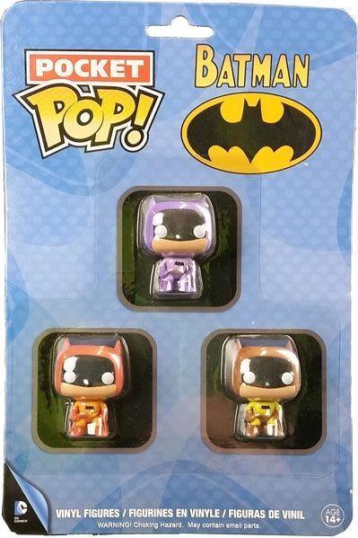 FUN10559 Batman - Brown, Purple & Orange US Exclusive Pocket Pop! 3 Pack - Funko - Titan Pop Culture