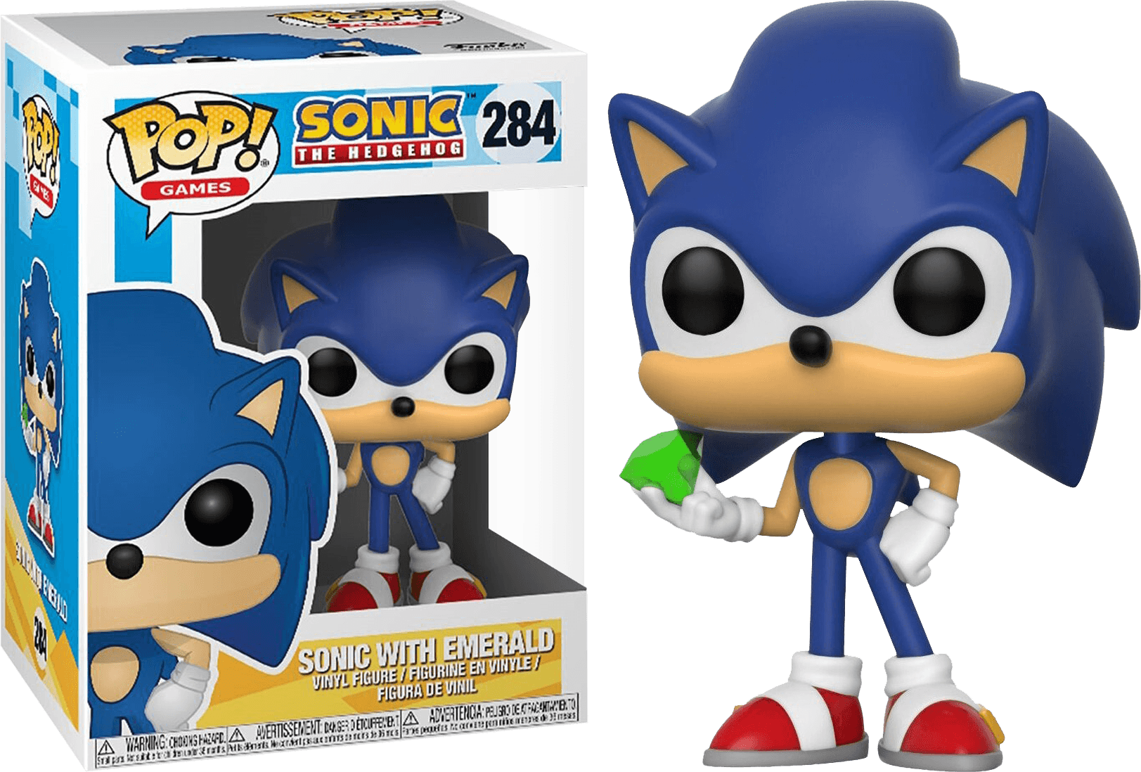 FUN20147 Sonic the Hedgehog - Sonic with Emerald Pop! Vinyl - Funko - Titan Pop Culture