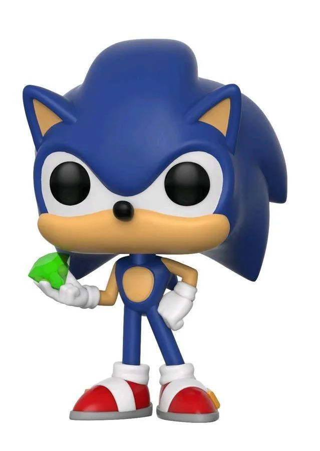 FUN20147 Sonic the Hedgehog - Sonic with Emerald Pop! Vinyl - Funko - Titan Pop Culture