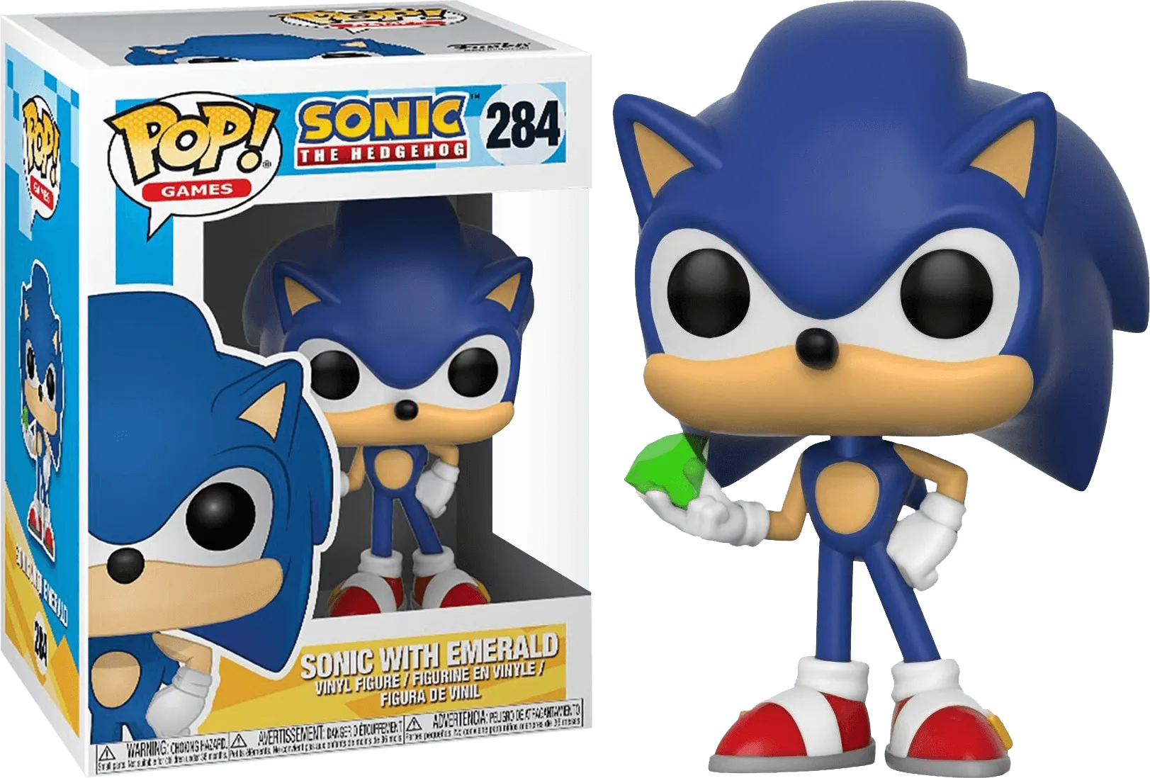 FUN20147 Sonic the Hedgehog - Sonic with Emerald Pop! Vinyl - Funko - Titan Pop Culture