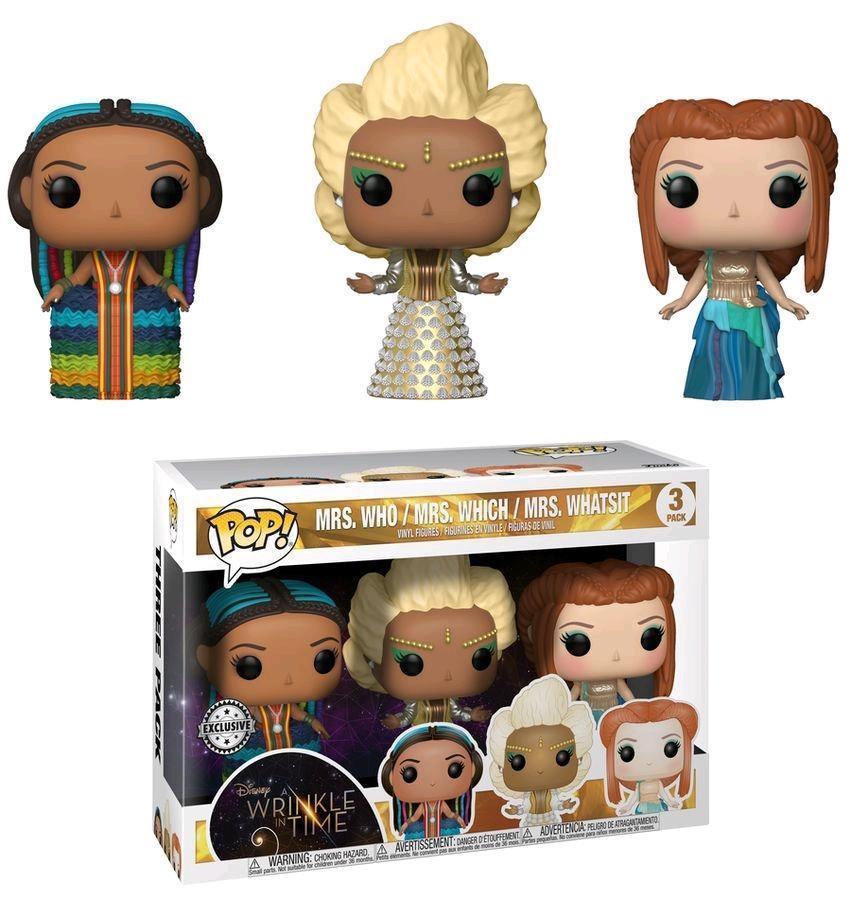 A Wrinkle in Time - Mrs Who, Mrs Which & Mrs Whatsit US Exclusive Pop! Vinyl 3-pack  Funko Titan Pop Culture