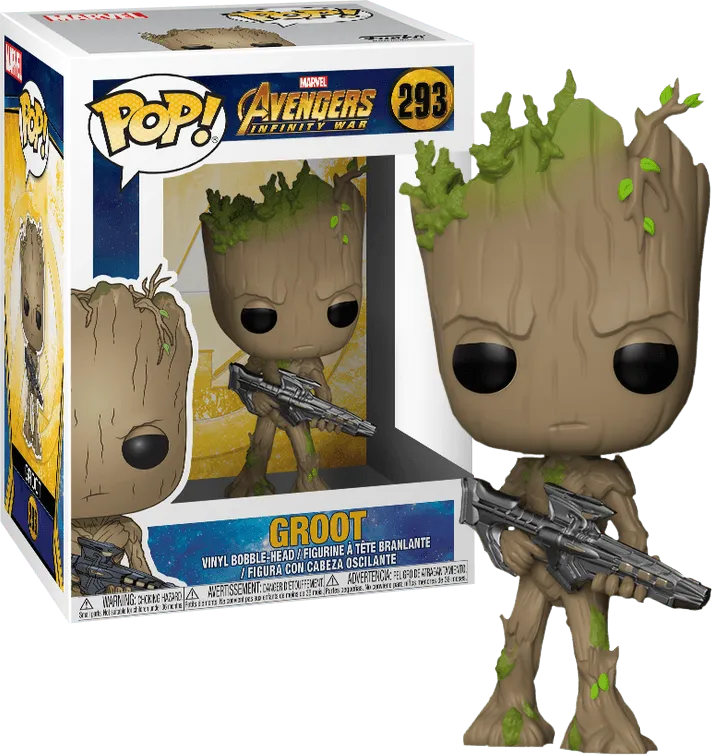 FUN26904 Avengers 3: Infinity War - Teen Groot with Gun Pop! Vinyl - Funko TBA - Titan Pop Culture
