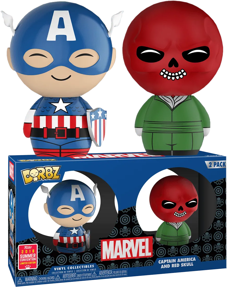 FUN31352 Marvel Comics - Captain America & Red Skull SDCC 2018 US Exclusive Dorbz 2-pack - Funko - Titan Pop Culture