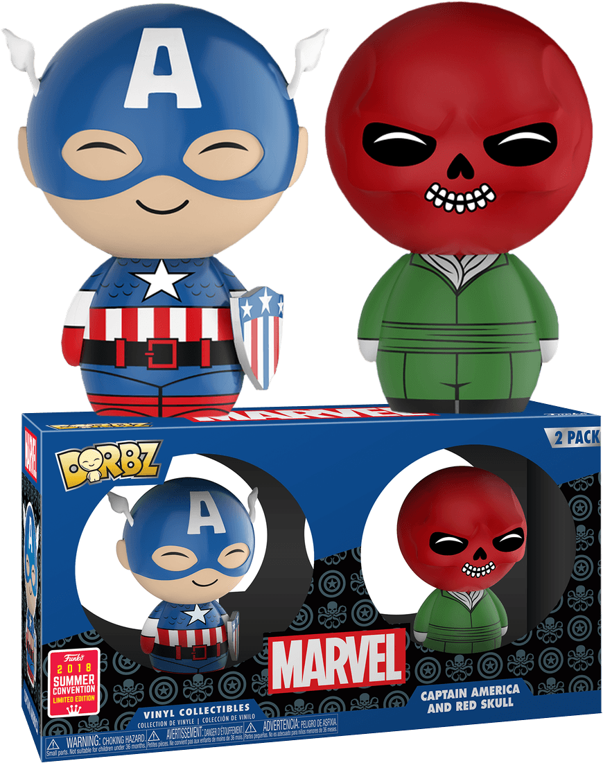 FUN31352 Marvel Comics - Captain America & Red Skull SDCC 2018 US Exclusive Dorbz 2-pack - Funko - Titan Pop Culture