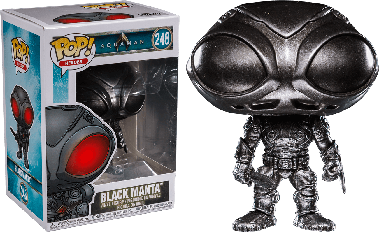 FUN34534 Aquaman - Black Manta Brushed Steel US Exclusive Pop! Vinyl - Funko - Titan Pop Culture