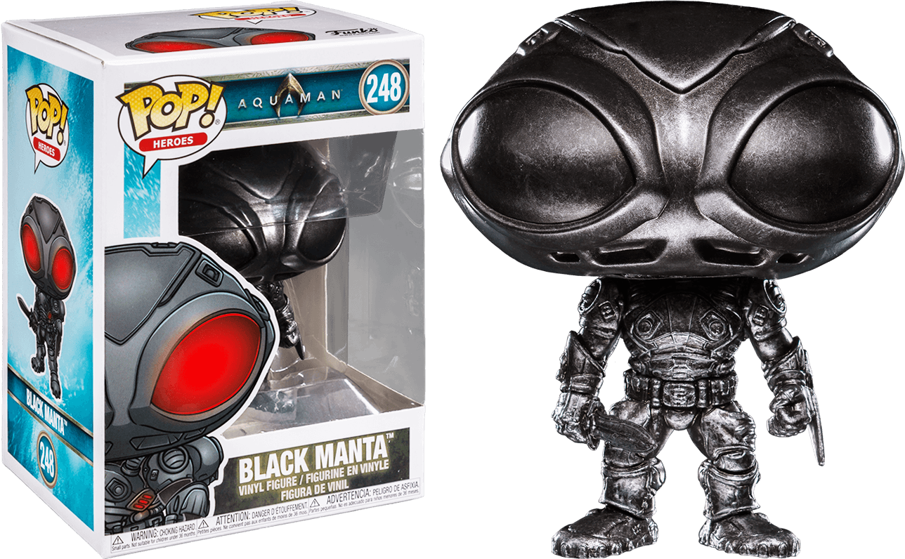 FUN34534 Aquaman - Black Manta Brushed Steel US Exclusive Pop! Vinyl - Funko - Titan Pop Culture