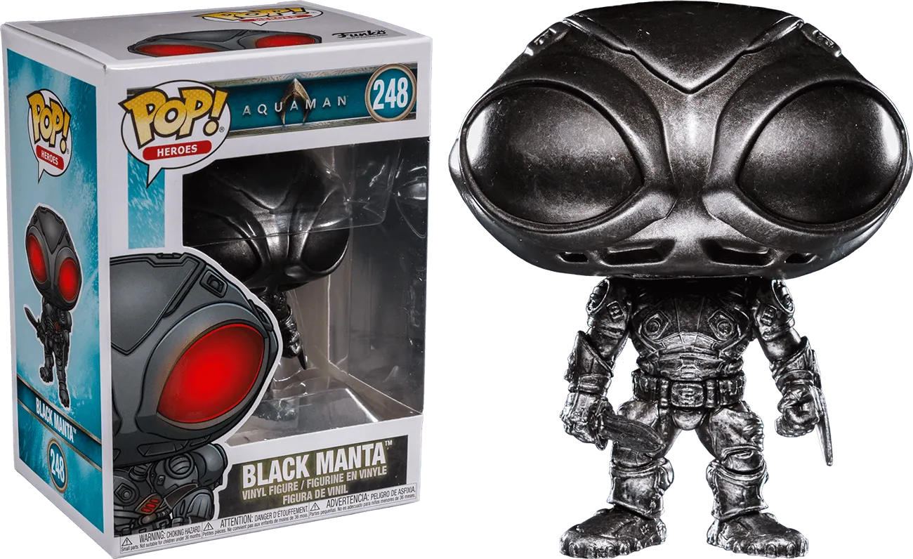 FUN34534 Aquaman - Black Manta Brushed Steel US Exclusive Pop! Vinyl - Funko - Titan Pop Culture