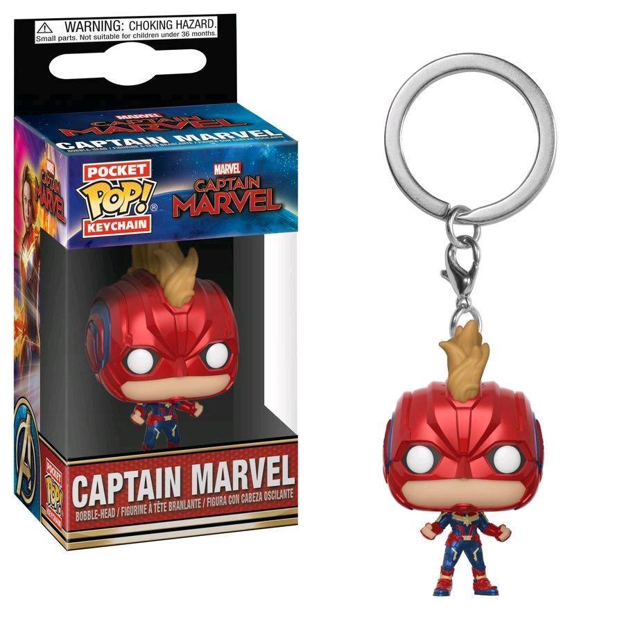 FUN36439 Captain Marvel - Captain Marvel Masked Pop! Keychain - Funko - Titan Pop Culture