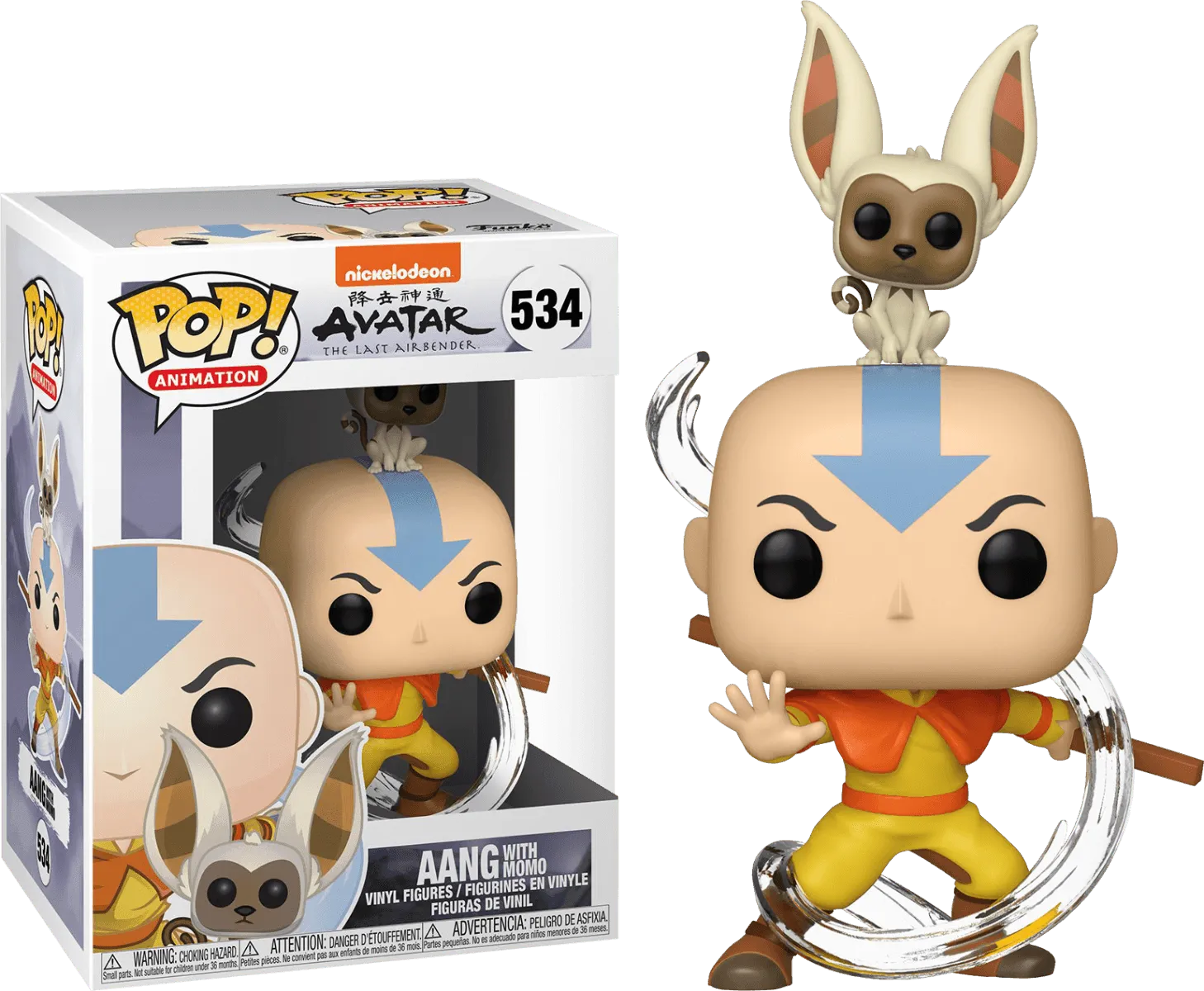 FUN36463 Avatar The Last Airbender - Aang with Momo Pop! Vinyl - Funko - Titan Pop Culture