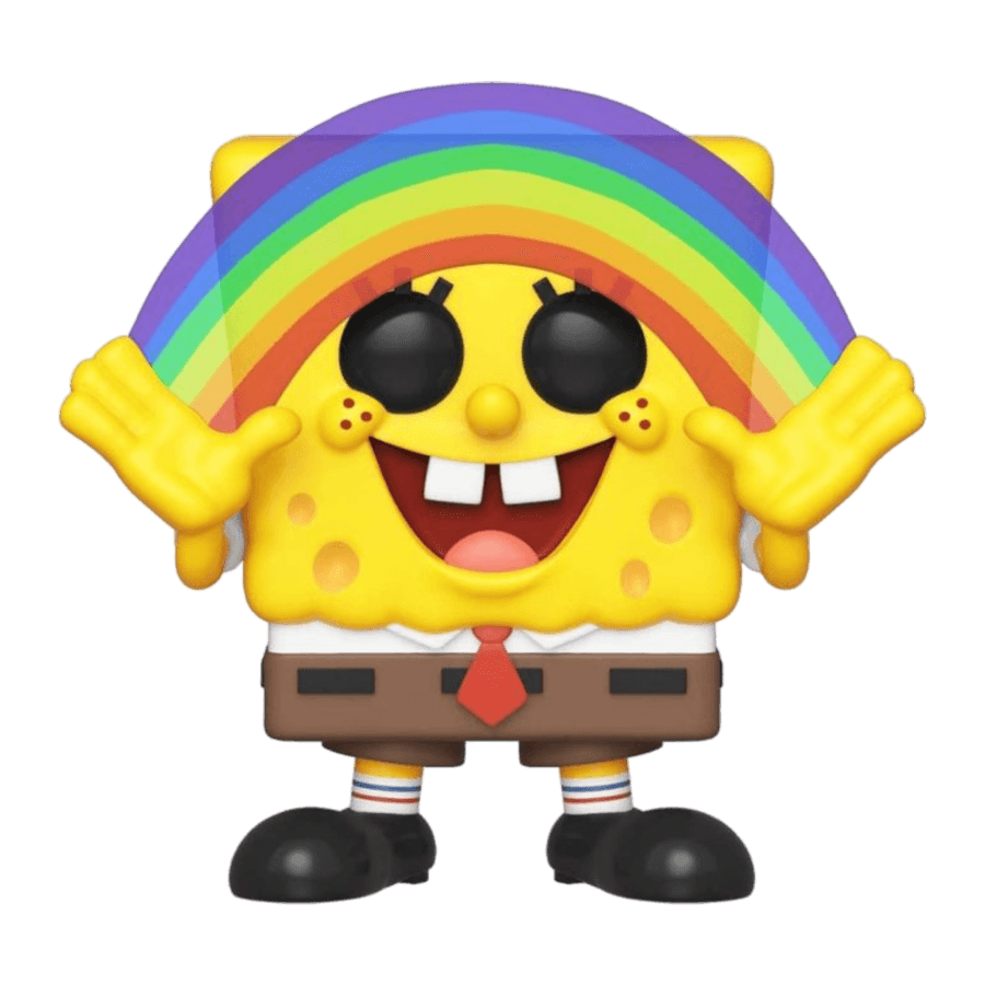 FUN39552 SpongeBob SquarePants - Spongebob Rainbow Pop! Vinyl - Funko TBA - Titan Pop Culture