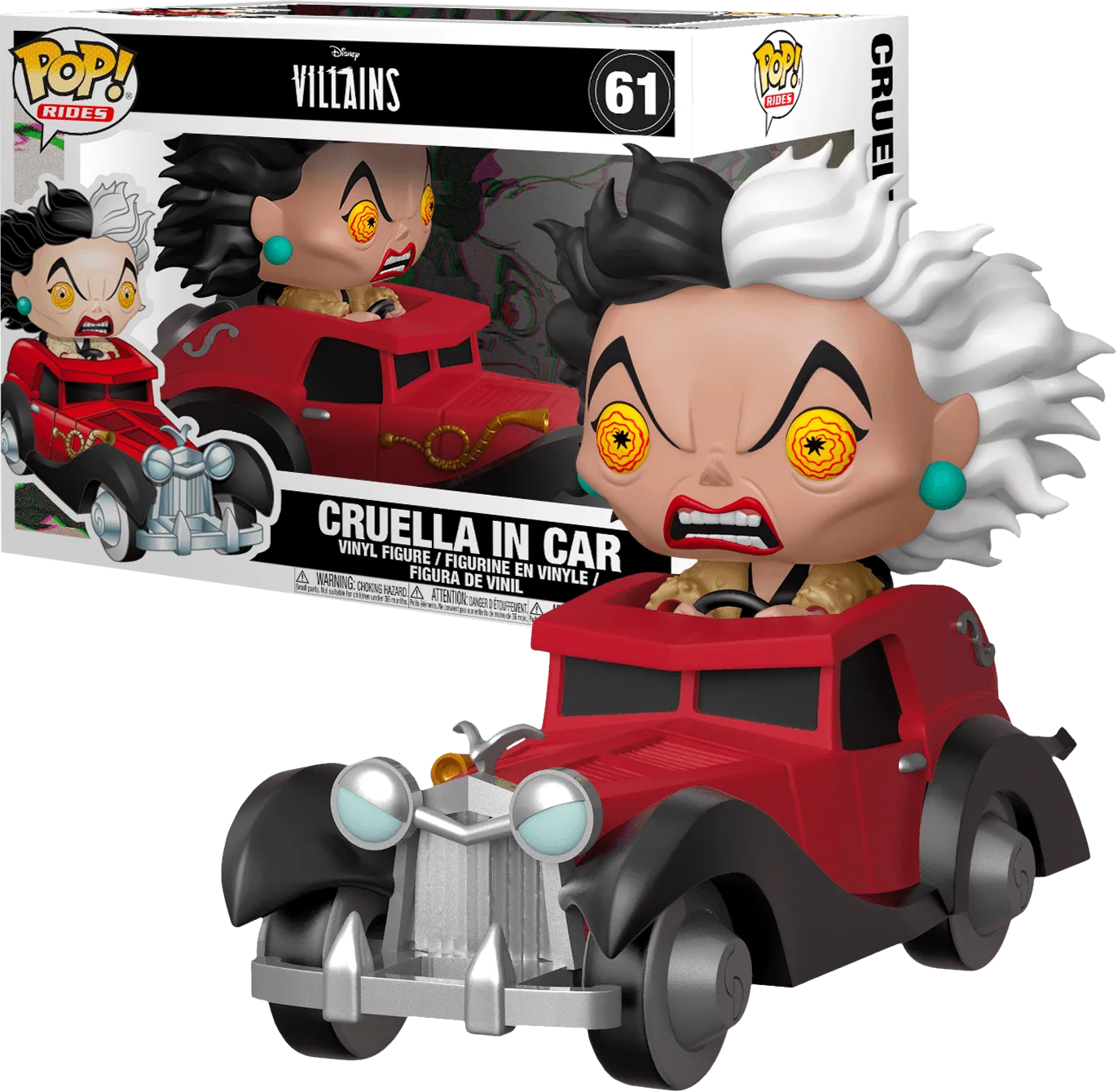 FUN39602 101 Dalmatians - Cruella in Car US Exclusive Pop! Ride - Funko - Titan Pop Culture