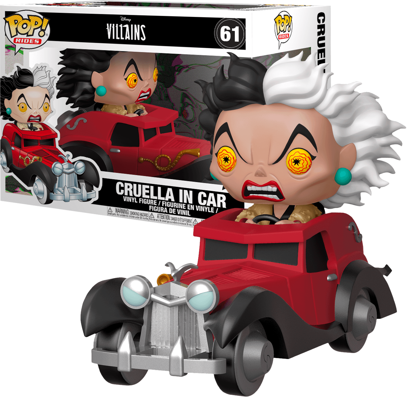 FUN39602 101 Dalmatians - Cruella in Car US Exclusive Pop! Ride - Funko - Titan Pop Culture