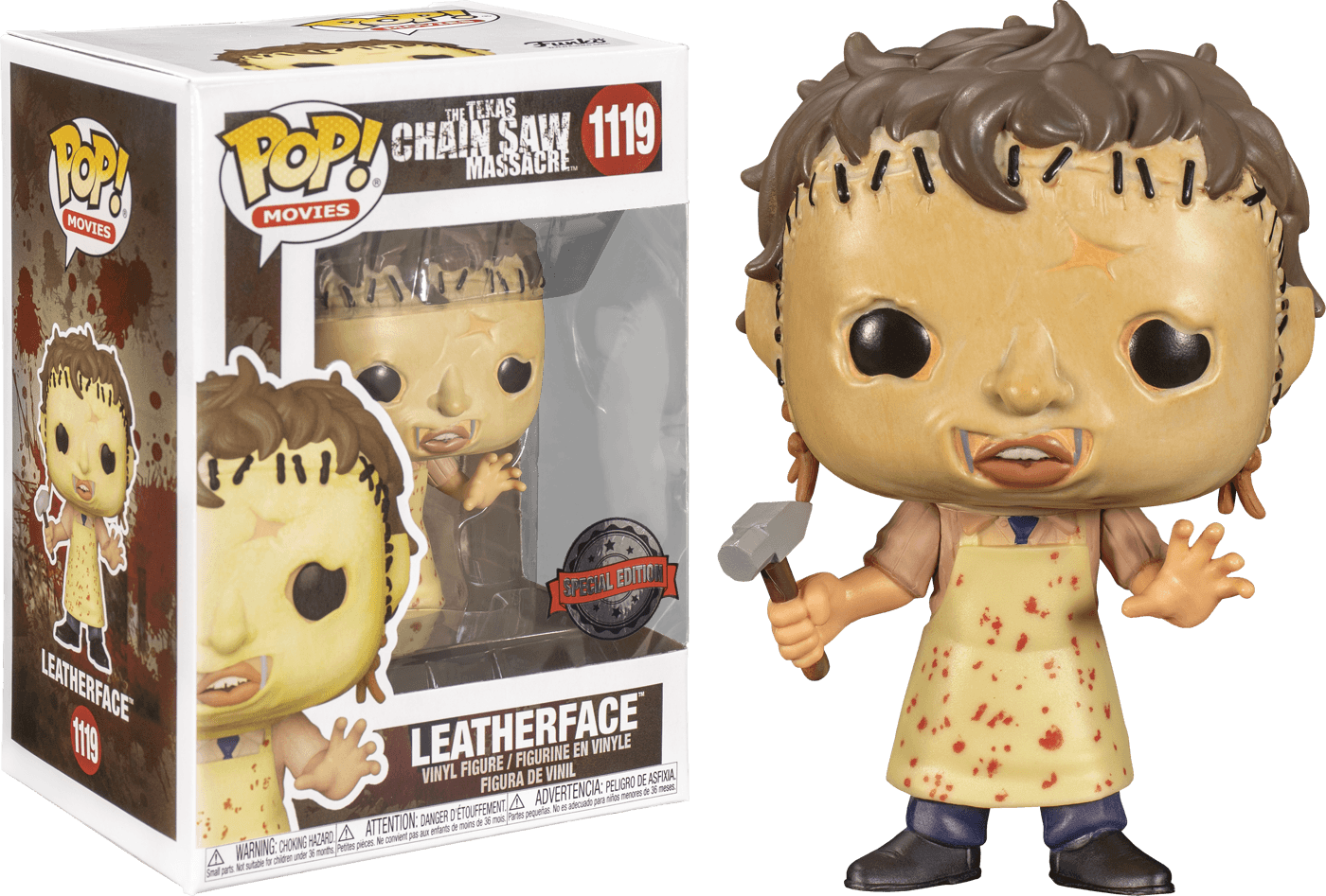 FUN39716 The Texas Chainsaw Massacre - Leatherface with Hammer US Exclusive Pop! Vinyl [RS] - Funko - Titan Pop Culture