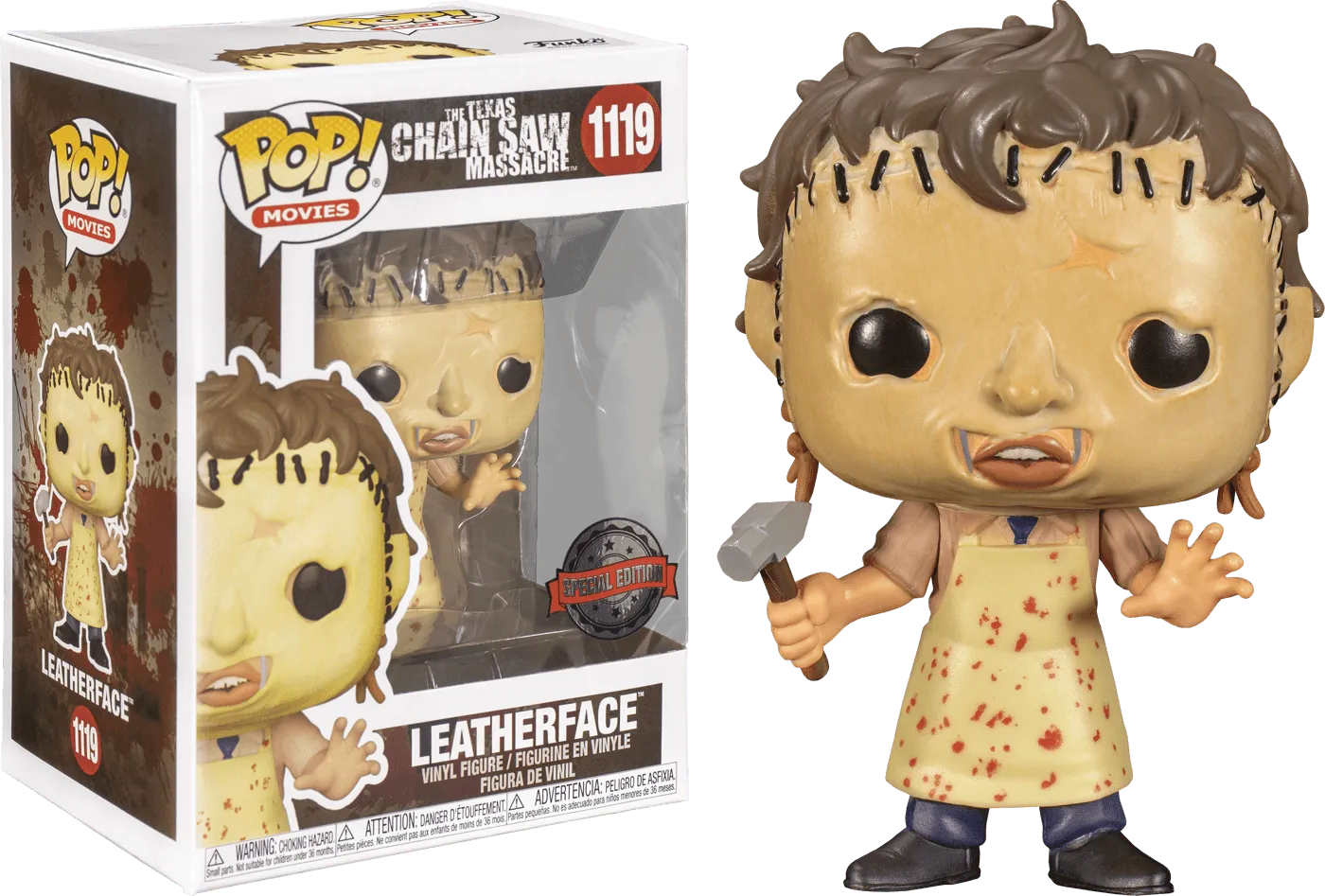 FUN39716 The Texas Chainsaw Massacre - Leatherface with Hammer US Exclusive Pop! Vinyl [RS] - Funko - Titan Pop Culture