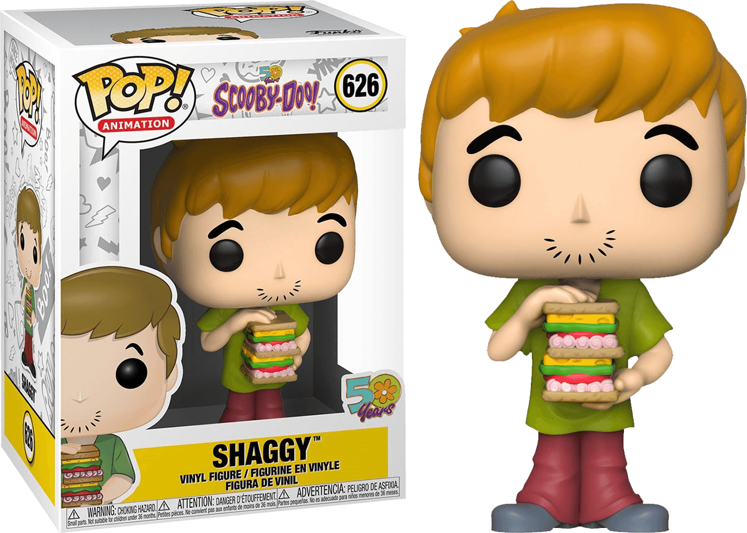 FUN39949 Scooby Doo - Shaggy with Sandwich Pop! Vinyl - Funko - Titan Pop Culture