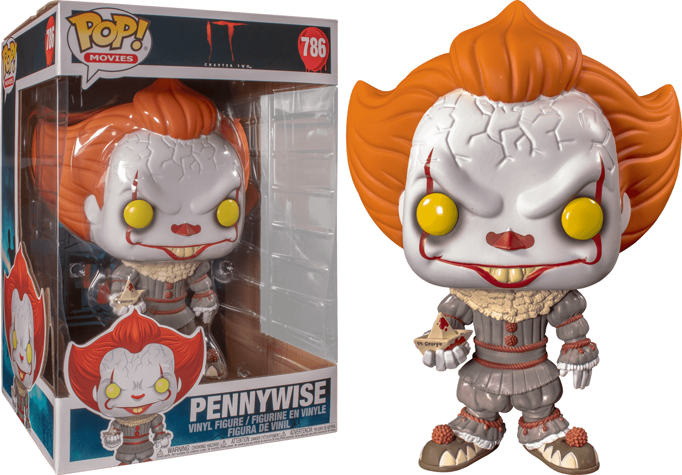 FUN40593 It: Chapter 2 - Pennywise with Boat 10" Pop! Vinyl - Funko - Titan Pop Culture