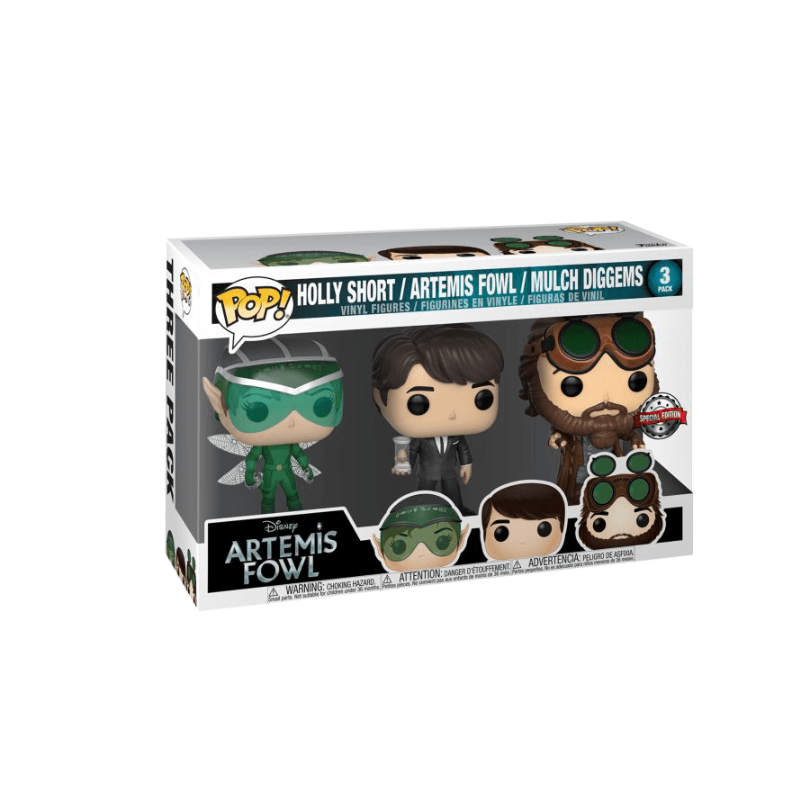 FUN41258 Artemis Fowl - Artemis Fowl, Mulch Diggems & Holly Short US Exclusive Pop! Vinyl 3-pack [RS] - Funko - Titan Pop Culture