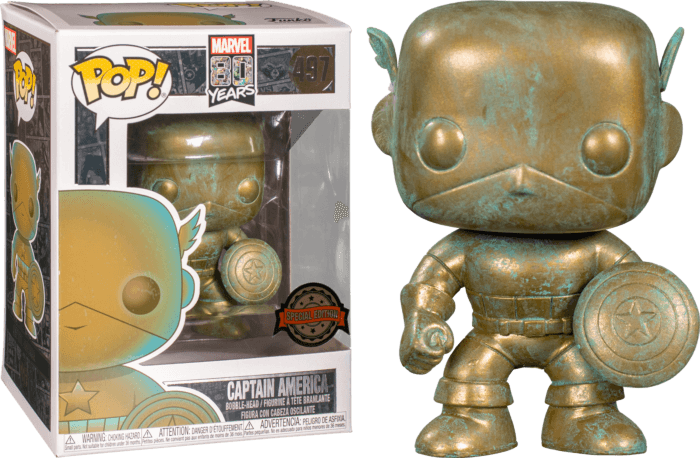 FUN42218 Captain America - Marvel 80th Anniversary Patina US Exclusive Pop! Vinyl - Funko - Titan Pop Culture