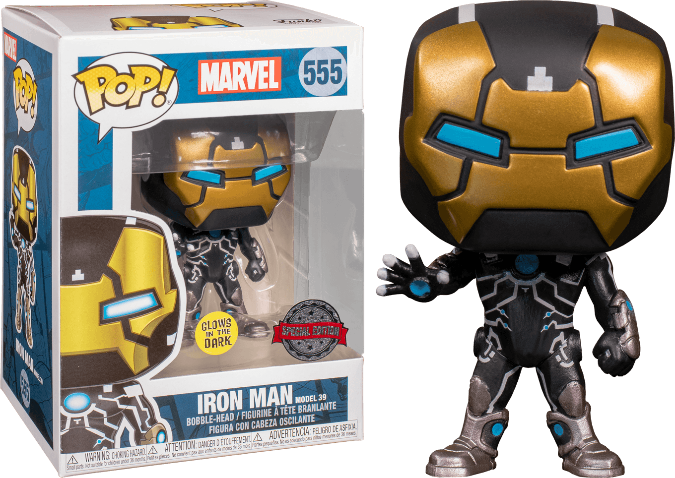 FUN43965 Iron Man - Mark XXXIX Glow Marvel 80th Anniversary US Exclusive Pop! Vinyl [RS] - Funko - Titan Pop Culture