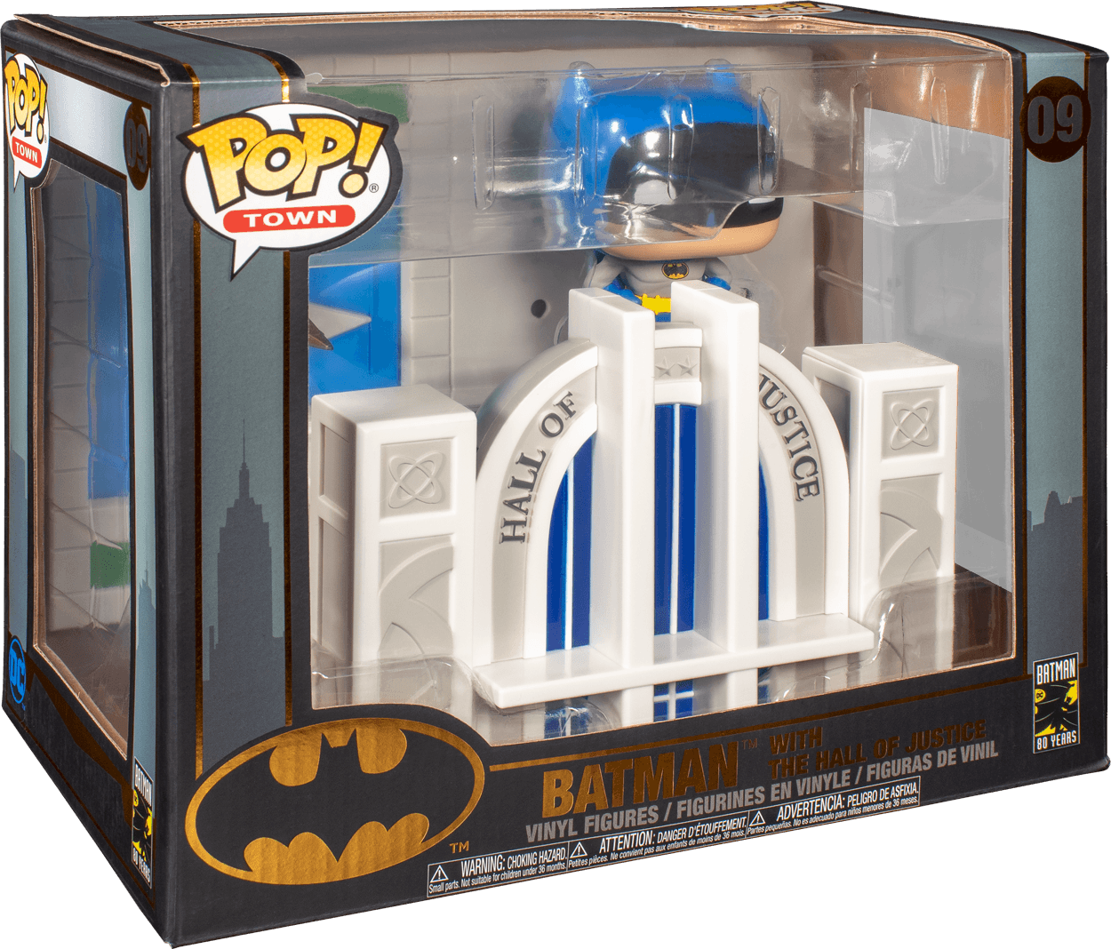 Batman - Batman with Hall of Justice 80th Anniversary Pop! Town Funko Titan Pop Culture