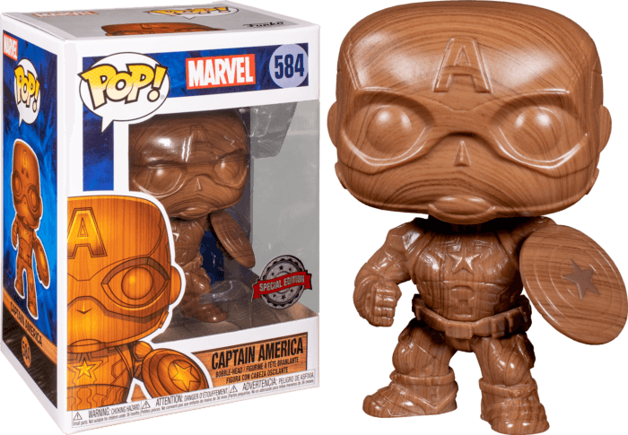 FUN45048 Captain America - Captain America Wood Deco US Exclusive Pop! Vinyl - Funko - Titan Pop Culture