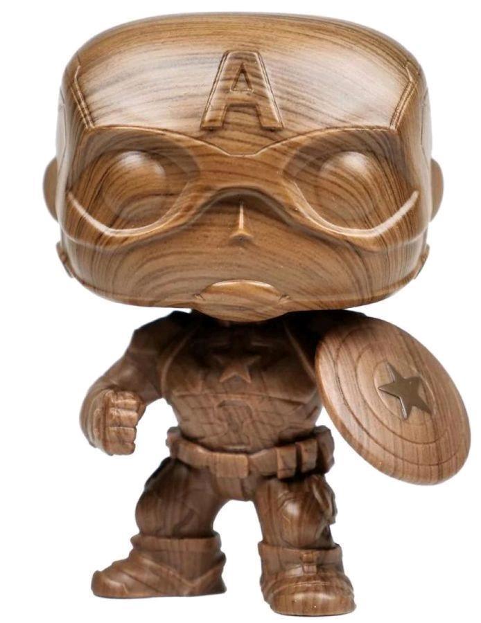 FUN45048 Captain America - Captain America Wood Deco US Exclusive Pop! Vinyl - Funko - Titan Pop Culture