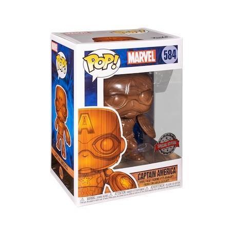 FUN45048 Captain America - Captain America Wood Deco US Exclusive Pop! Vinyl - Funko - Titan Pop Culture