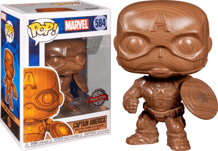 FUN45048 Captain America - Captain America Wood Deco US Exclusive Pop! Vinyl - Funko - Titan Pop Culture
