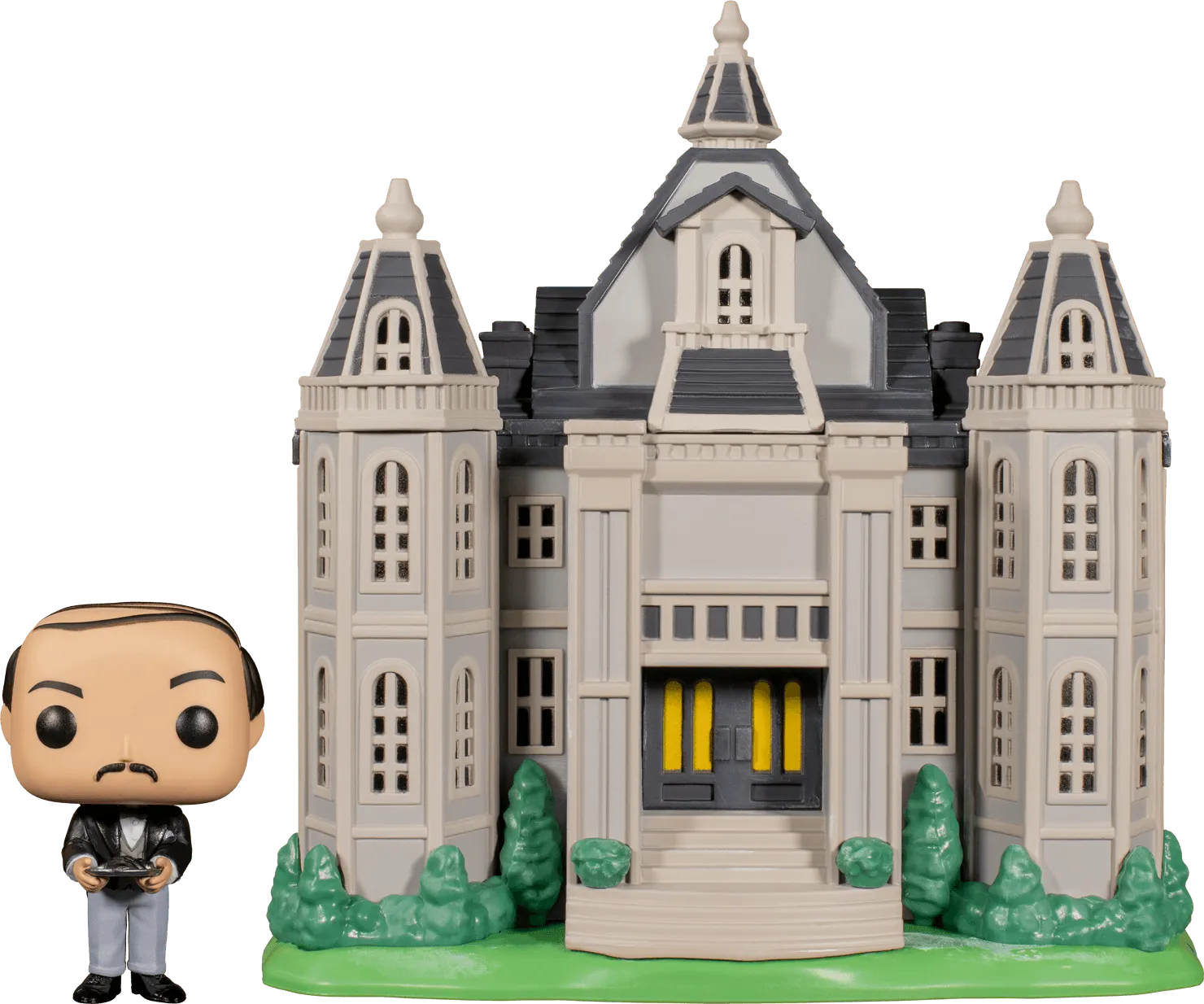 FUN45524 Batman 80th Anniversary - Alfred Pennyworth with Wayne Manor Pop! Town - Funko - Titan Pop Culture