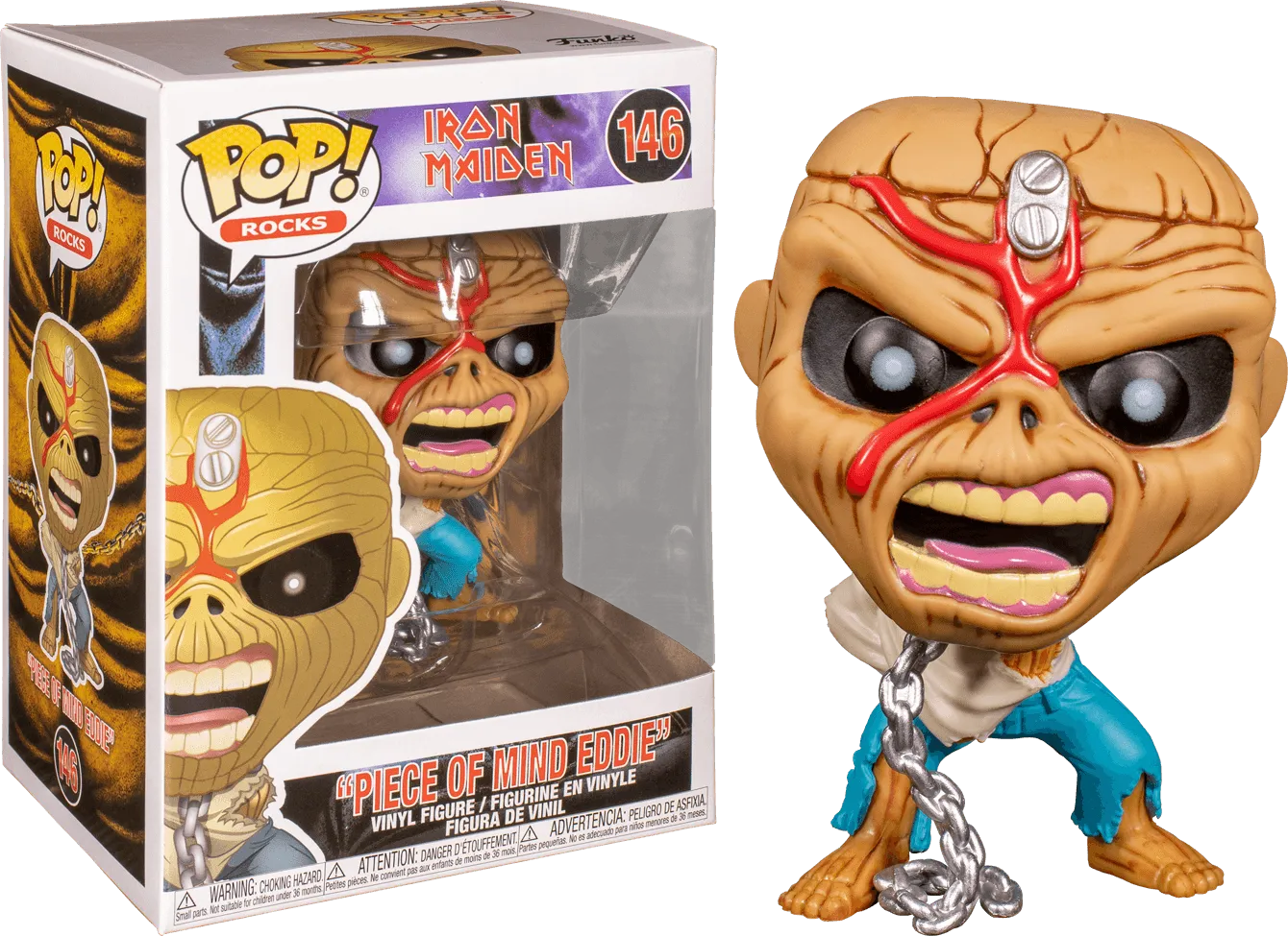 FUN45983 Iron Maiden - Piece of Mind Skeleton Eddie Pop! Vinyl - Funko - Titan Pop Culture