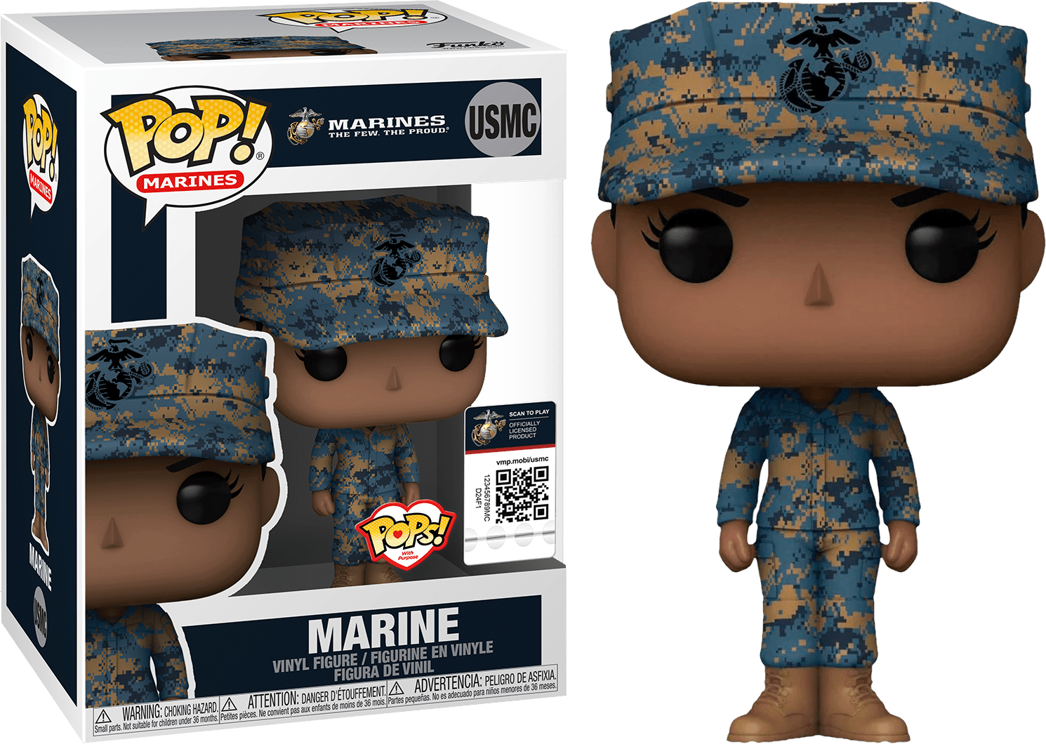 FUN46748 US Military: Marines - Female African American Pop! Vinyl - Funko - Titan Pop Culture