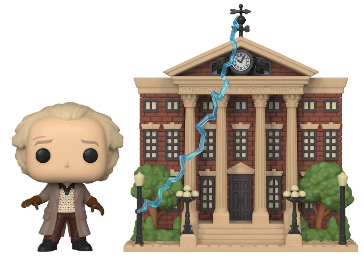 FUN46910 Back to the Future - Doc with Clock Tower Pop! Town - Funko - Titan Pop Culture