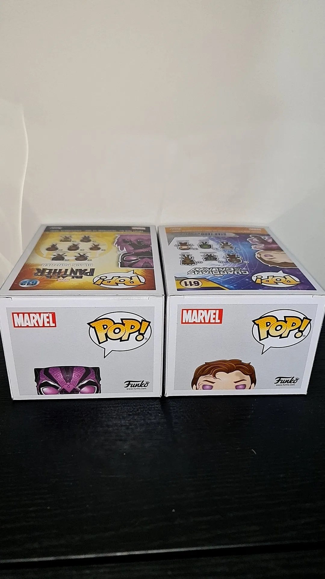 FUN46958 Funko POP! Vinyl Marvel - Star-Lord With Power Stone #611 & Black Panther Glow Marvel Collector Corps Exclusive Rare - Funko/Resale - Titan Pop Culture