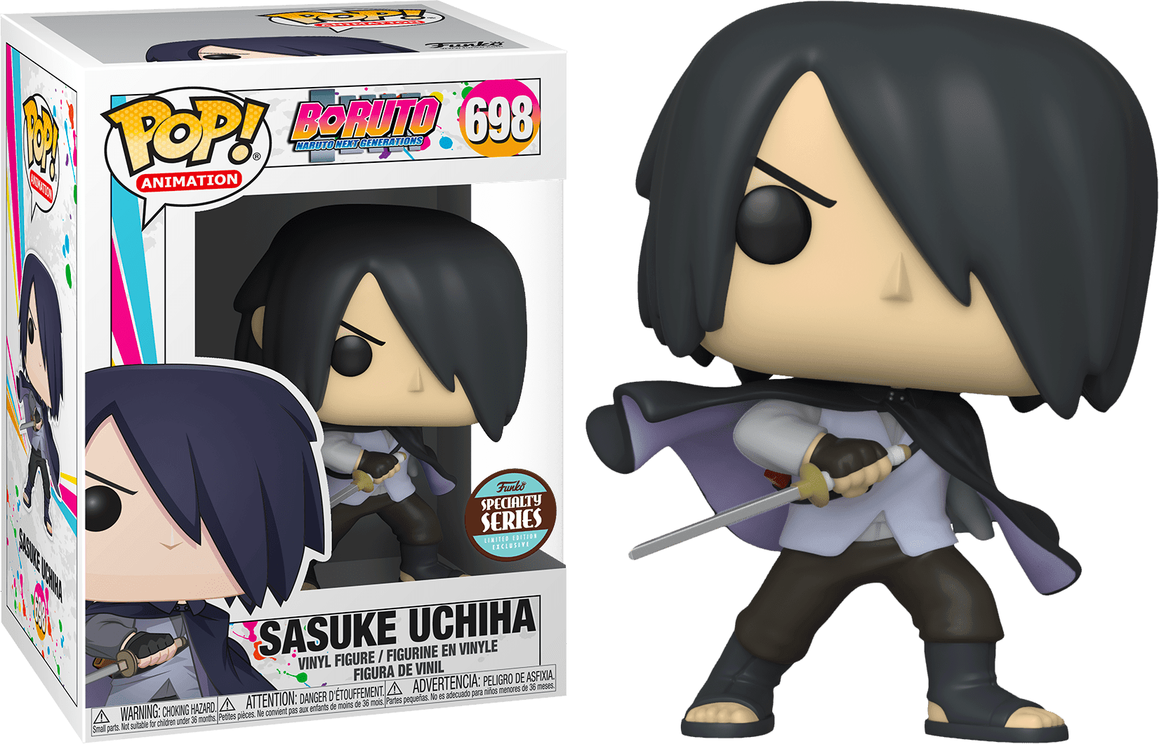 FUN47509 Boruto: Naruto Next Generations - Sasuke with cape (No arm) Specialty Store Exclusive Pop! Vinyl - Funko - Titan Pop Culture