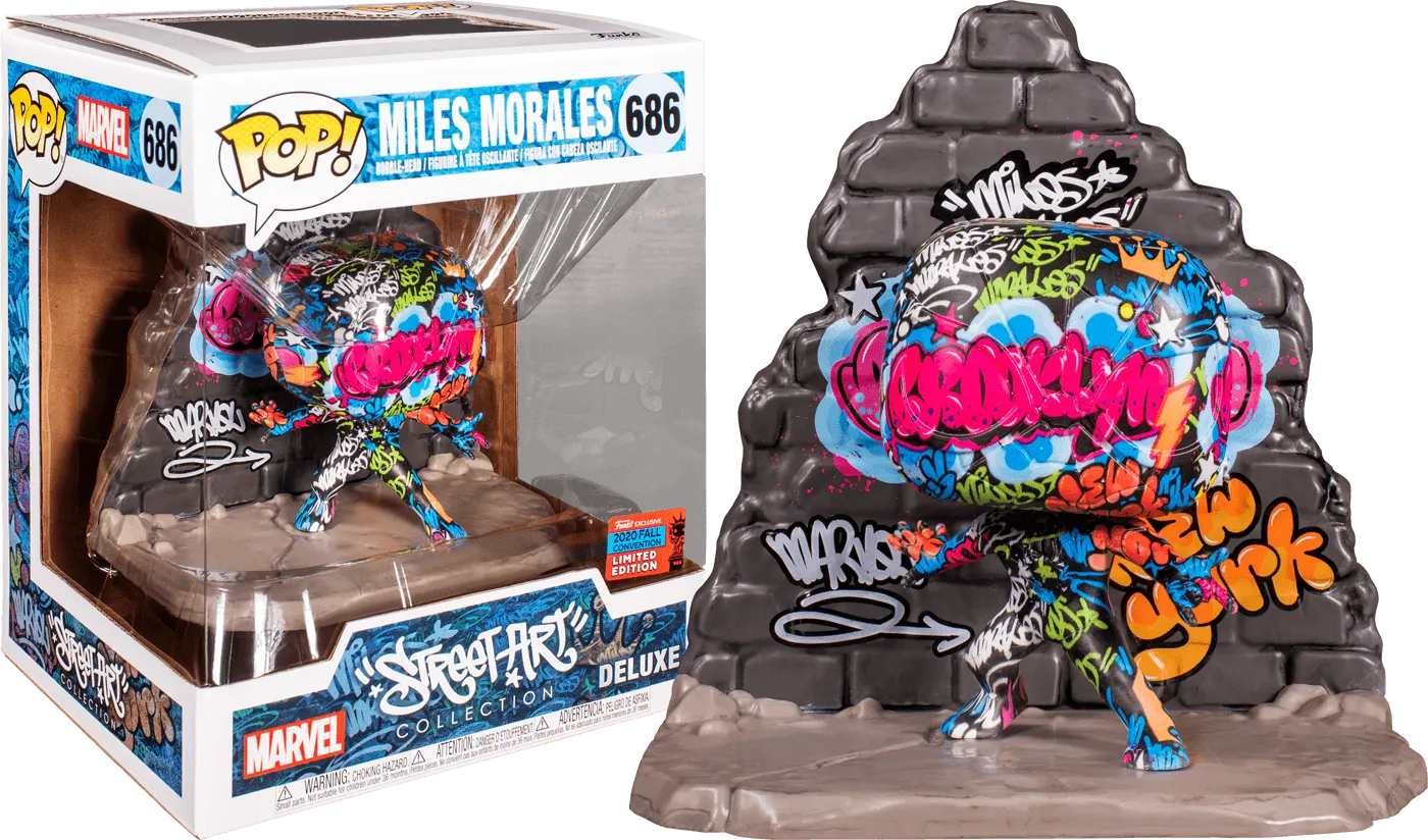 FUN49543 Marvel Street Art Collection - Miles Morales NYCC 2020 US Exclusive Pop! Deluxe - Funko - Titan Pop Culture