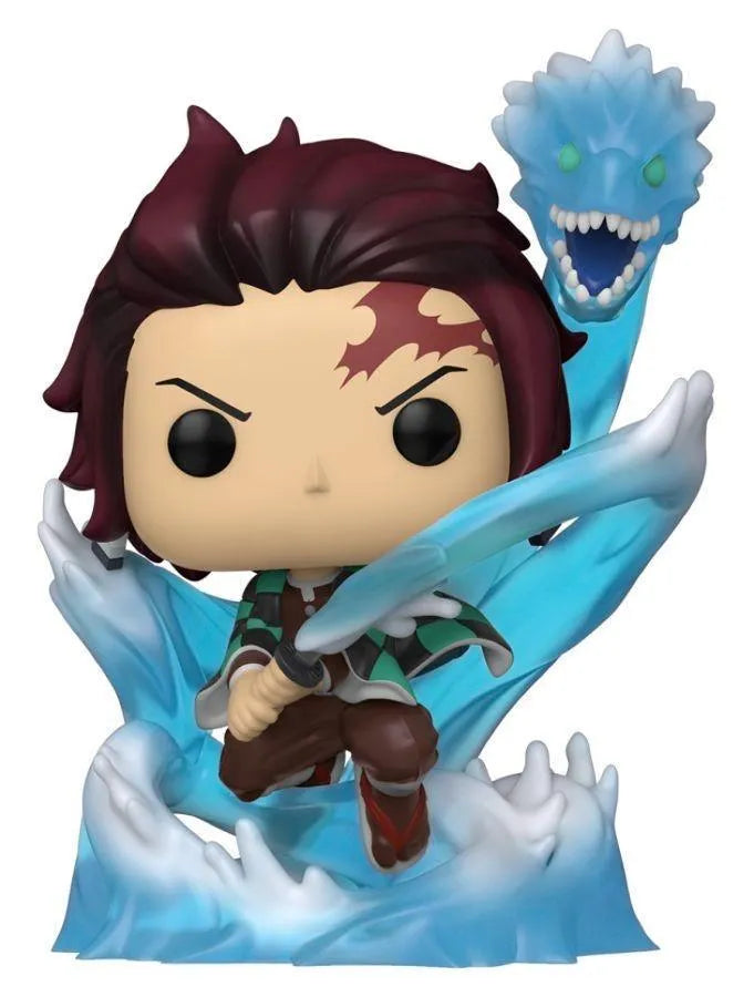 FUN49680 Demon Slayer - Tanjiro with Dragon US Exclusive Glow Translucent Pop! Vinyl [RS] - Funko - Titan Pop Culture