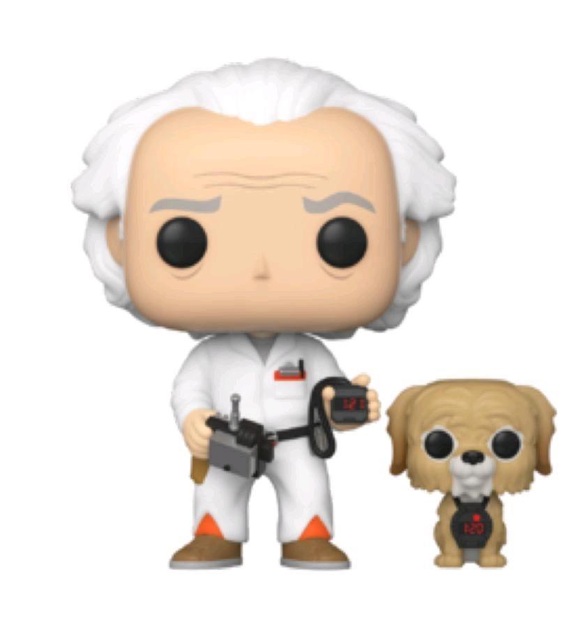 FUN49685 Back to the Future - Doc with Einstein US Exclusive Pop! Vinyl [RS] - Funko - Titan Pop Culture