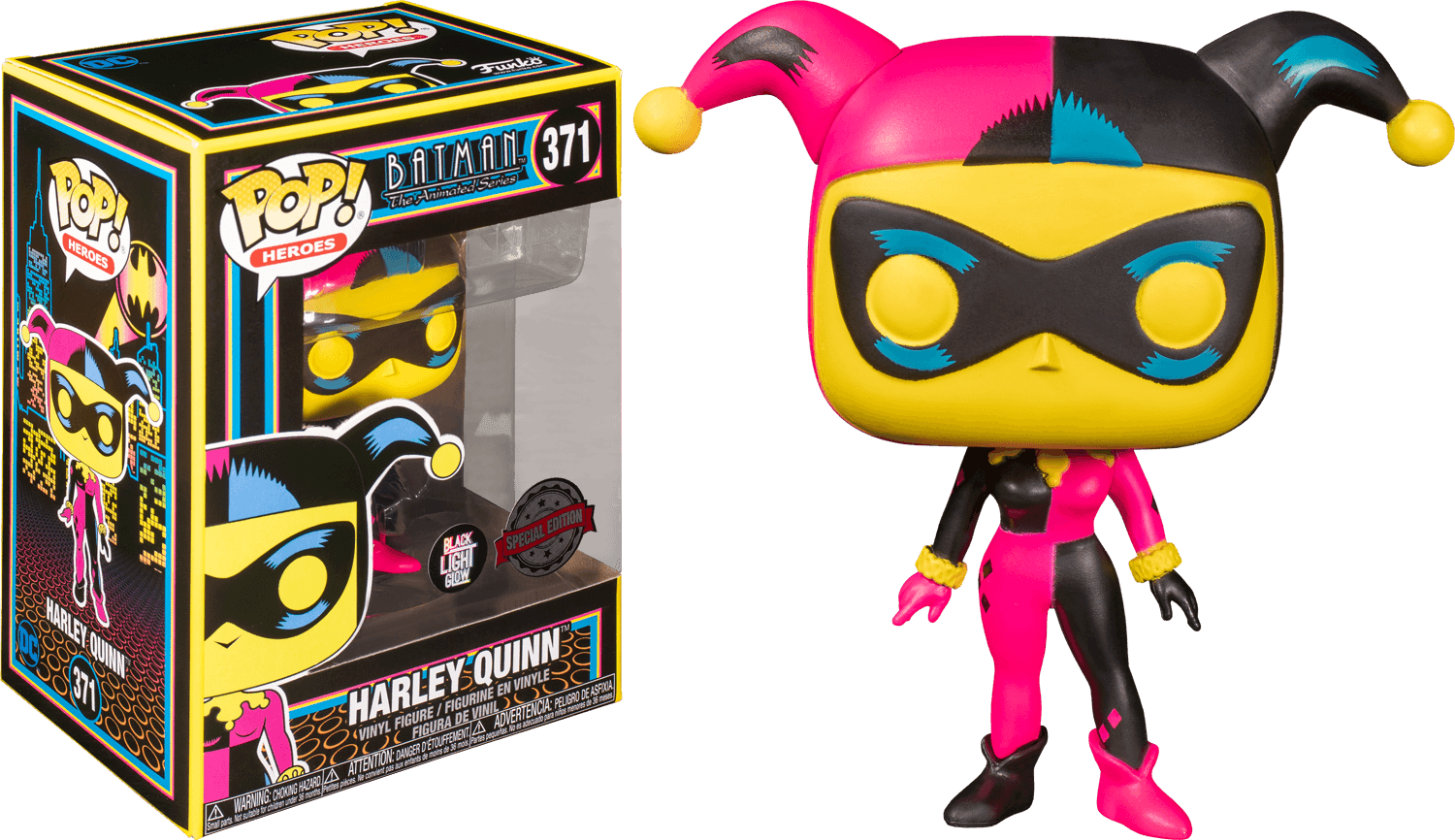 FUN51726 Batman: The Animated Series - Harley Quinn Black Light US Exclusive Pop! Vinyl [RS] - Funko - Titan Pop Culture