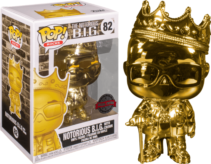 FUN51797 Notorious B.I.G. - Biggie Gold Chrome US Exclusive Pop! Vinyl [RS] - Funko TBA - Titan Pop Culture