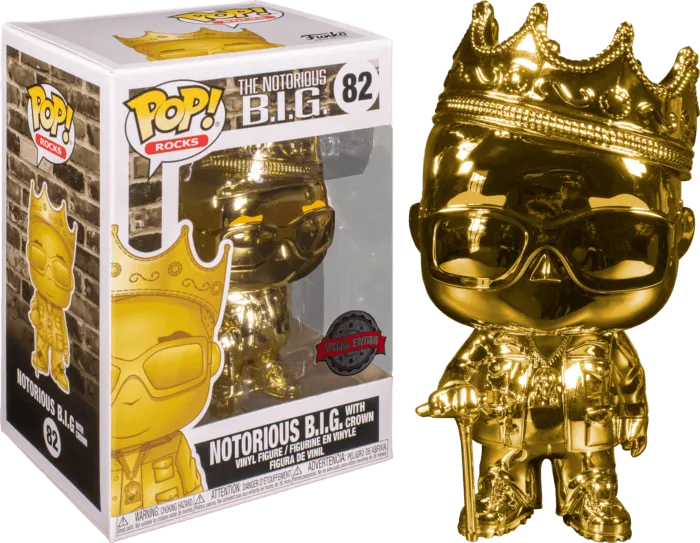 FUN51797 Notorious B.I.G. - Biggie Gold Chrome US Exclusive Pop! Vinyl [RS] - Funko TBA - Titan Pop Culture