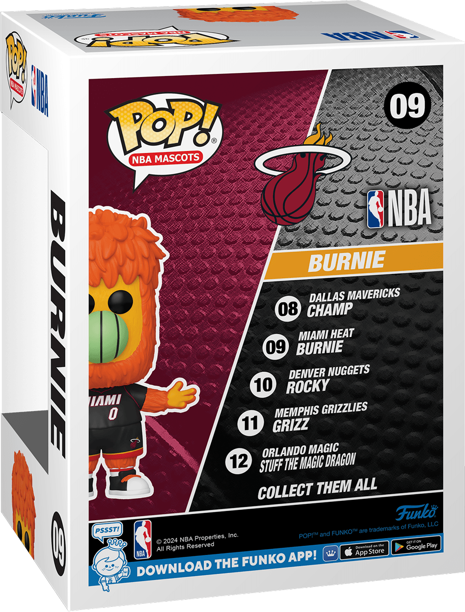 FUN52169 NBA: Mascots - Miami Burnie Pop! Vinyl - Funko - Titan Pop Culture