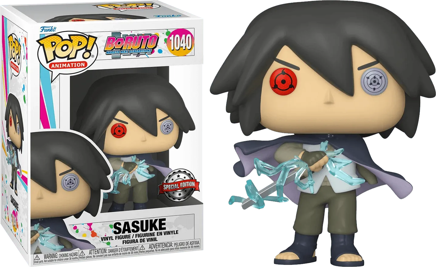 FUN54158CASE Boruto: Naruto Next Generations - Sasuke Sharingan US Exclusive Pop! Vinyl - Chase Case [RS] - Funko - Titan Pop Culture