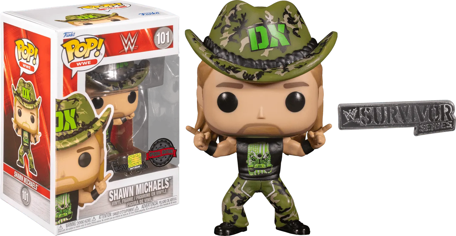 FUN54285 WWE: SS09 - Shawn Michaels D-X US Exclusive Pop! Vinyl with Pin [RS] - Funko - Titan Pop Culture