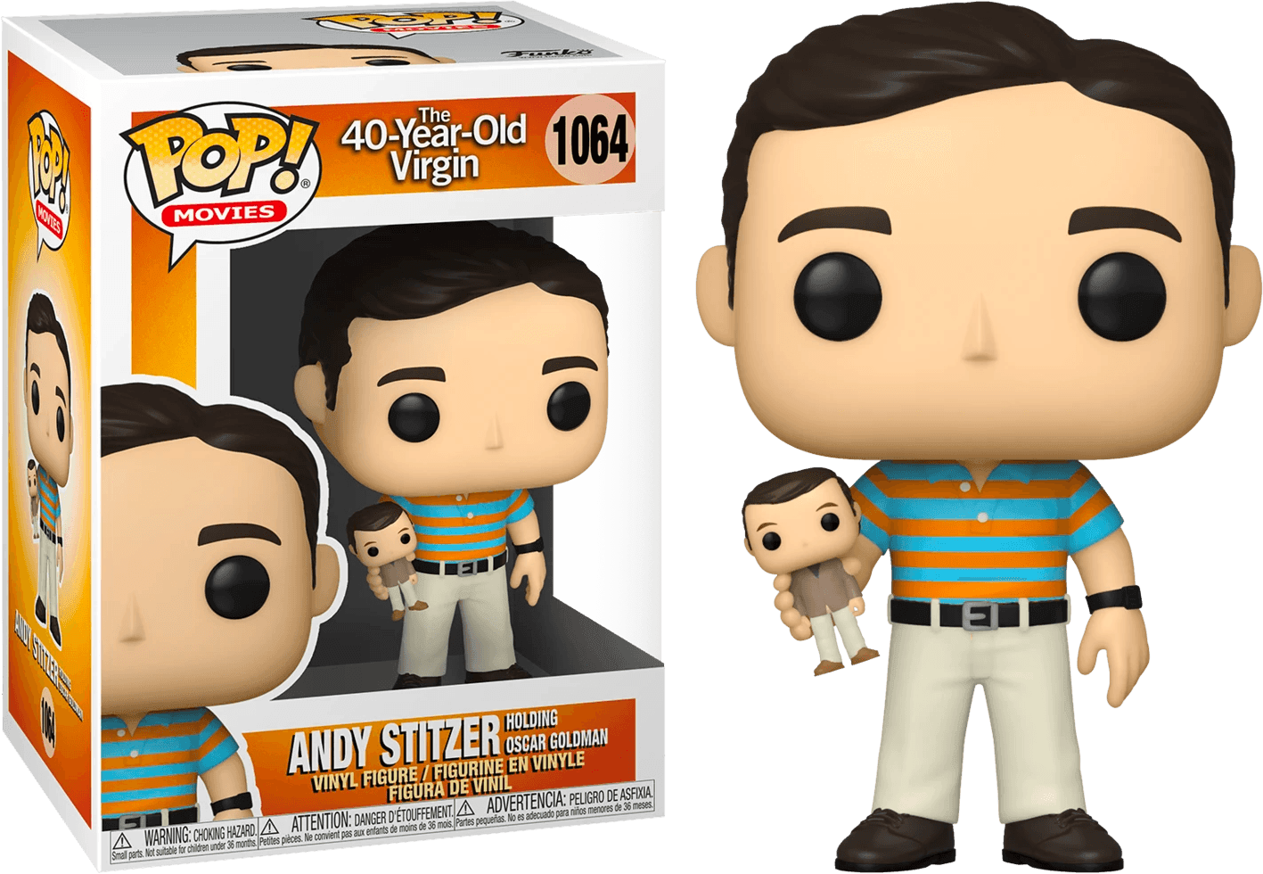 FUN54469 40 Year Old Virgin - Andy with Oscar Goldman Doll (With Chase) Pop! Vinyl - Funko - Titan Pop Culture