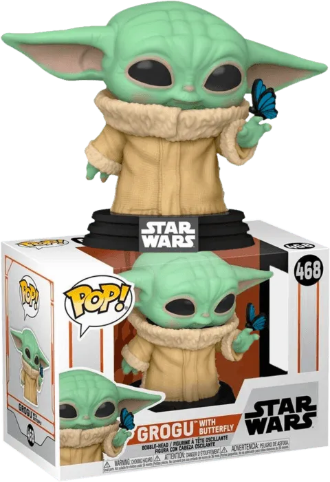 FUN54529 Star Wars: The Mandalorian - Grogu with Butterfly US Exclusive Pop! Vinyl [RS] - Funko - Titan Pop Culture