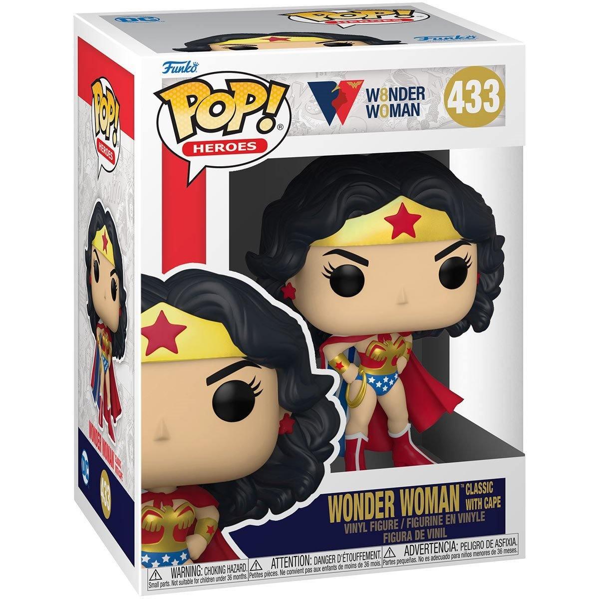 FUN55008 Wonder Woman - Classic with Cape 80th Anniversary Pop! Vinyl - Funko - Titan Pop Culture