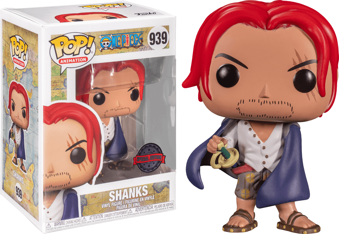 FUN55602CBUNDLE One Piece - Shanks US Exclusive Pop! Vinyl - Chase Bundle [RS] - Funko - Titan Pop Culture