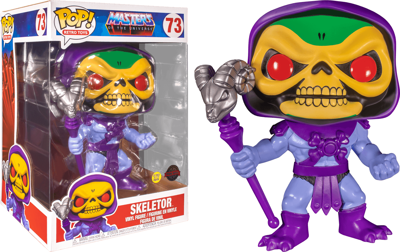 FUN55636 Masters of the Universe - Skeletor Glow US Exclusive 10" Pop! Vinyl [RS] - Funko - Titan Pop Culture