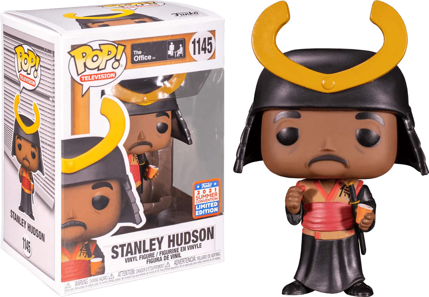 FUN55904 The Office - Stanley Hudson as Warrior SDCC 2021 US Exclusive Pop! Vinyl [RS] - Funko - Titan Pop Culture